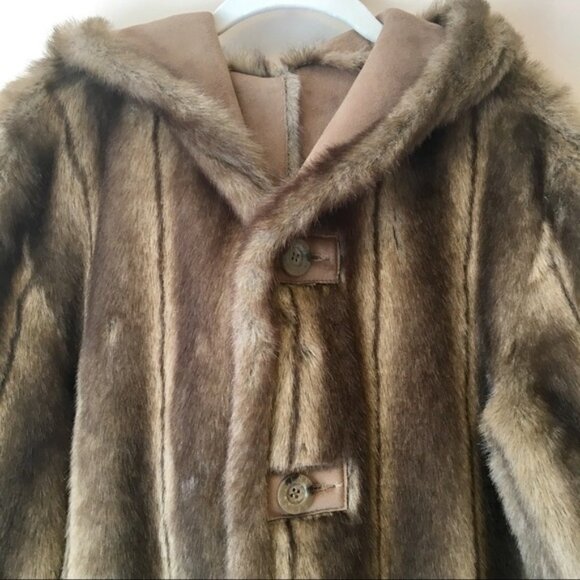 Reversible Faux Fur & Suede Coat - Picture 3 of 8